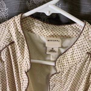 Vintage style polka dot shirt dress merona